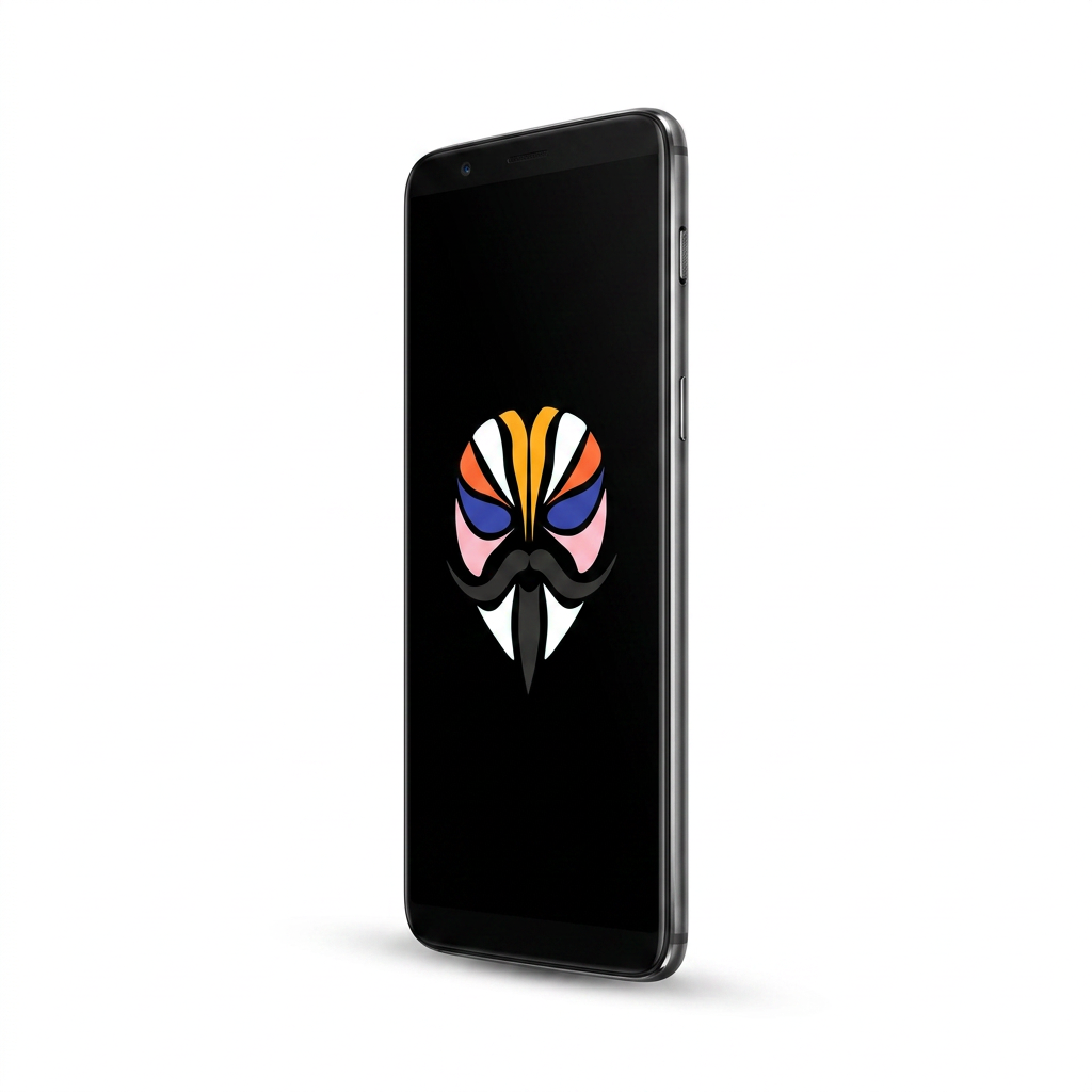 OnePlus 5T angled with Magisk