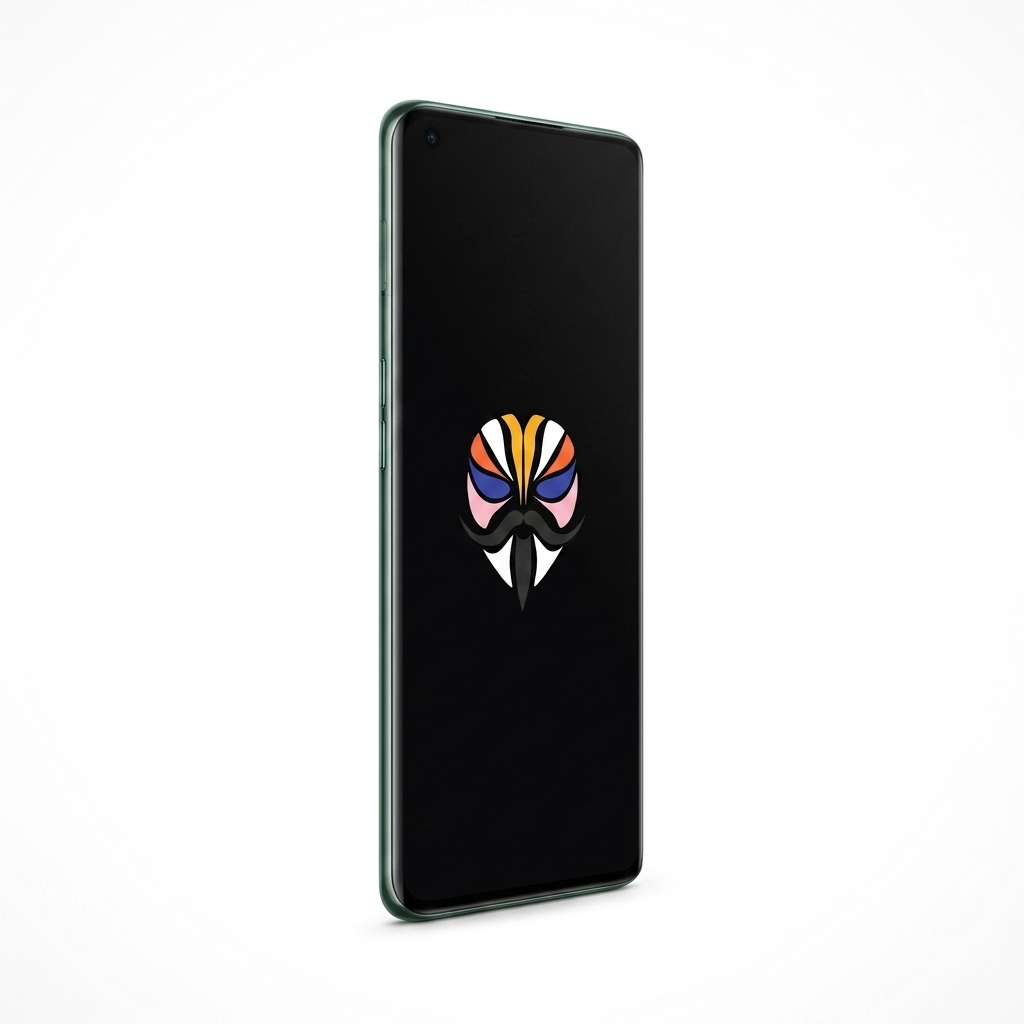 OnePlus 11 angled with Magisk