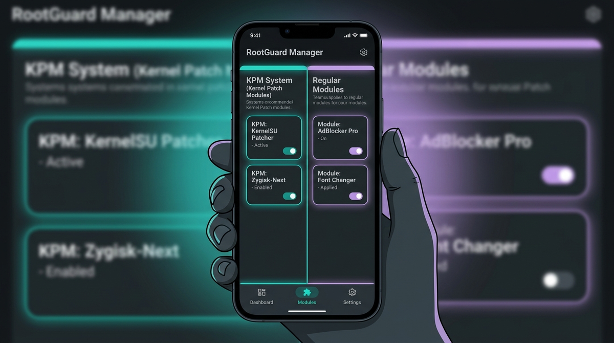 APatch KPM kernel-patch modules alongside regular modules