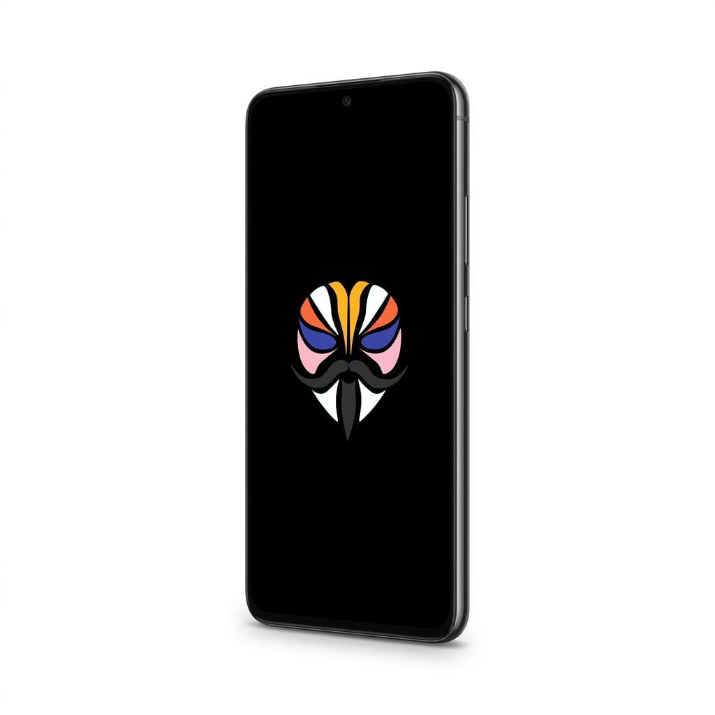 Samsung Galaxy S22 Plus angled with Magisk