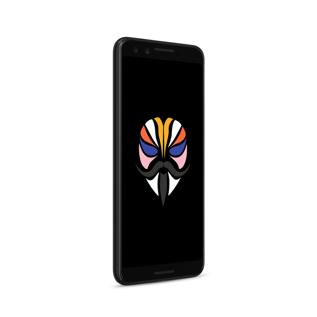 Google Pixel 3 angled with Magisk