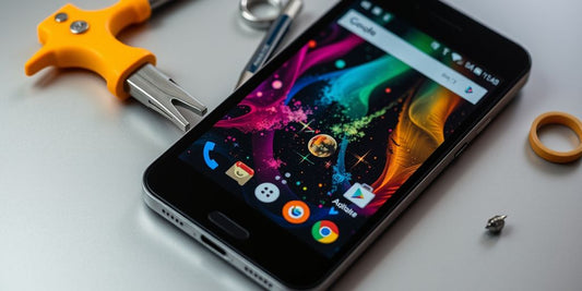 Android phone showcasing vibrant customizations and tools.