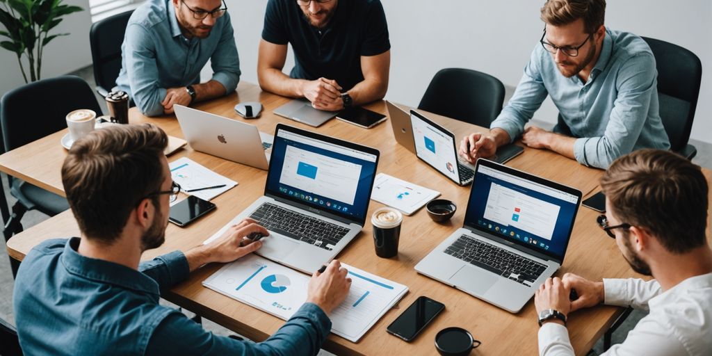 Developers collaborating on Android app development