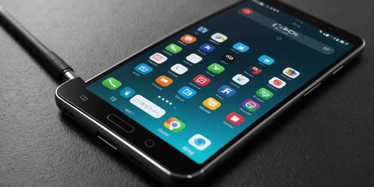 Minimalist modern cell phone close-up