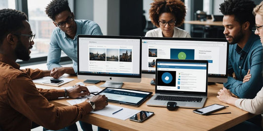 Team working on Android app development