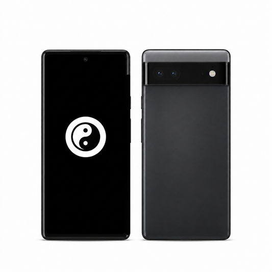 Google Pixel 6a front and back with the KernelSU Next logo