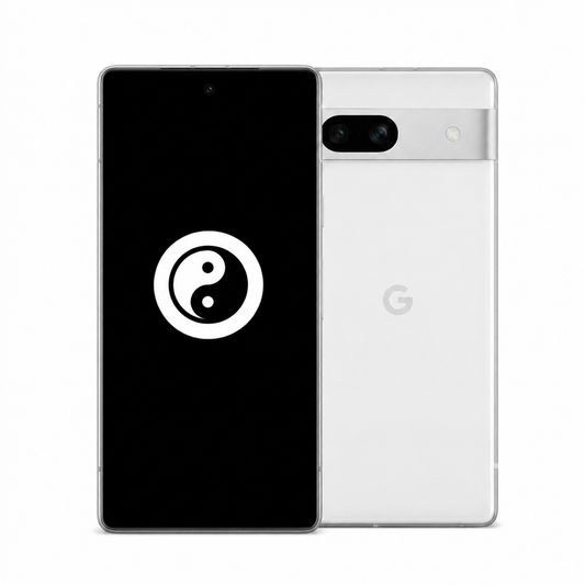Google Pixel 7a front and back with the KernelSU Next logo