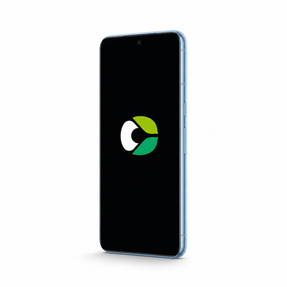 Google Pixel 8 Pro with CalyxOS logo on a black screen