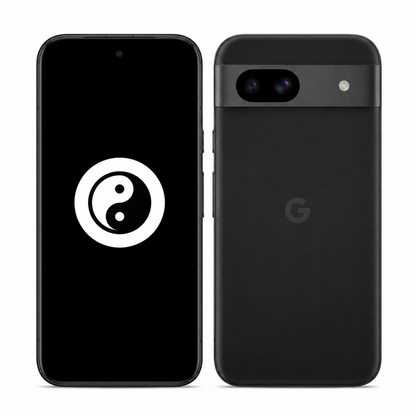 Google Pixel 8a front and back with the KernelSU Next logo