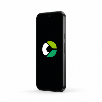 Google Pixel 9a with CalyxOS logo on a black screen