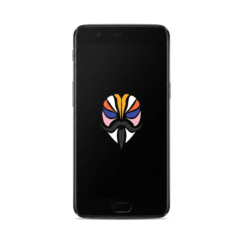 OnePlus 5 with Magisk logo