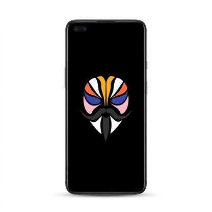 OnePlus Nord rooted with Magisk — black screen with the Magisk logo, white background