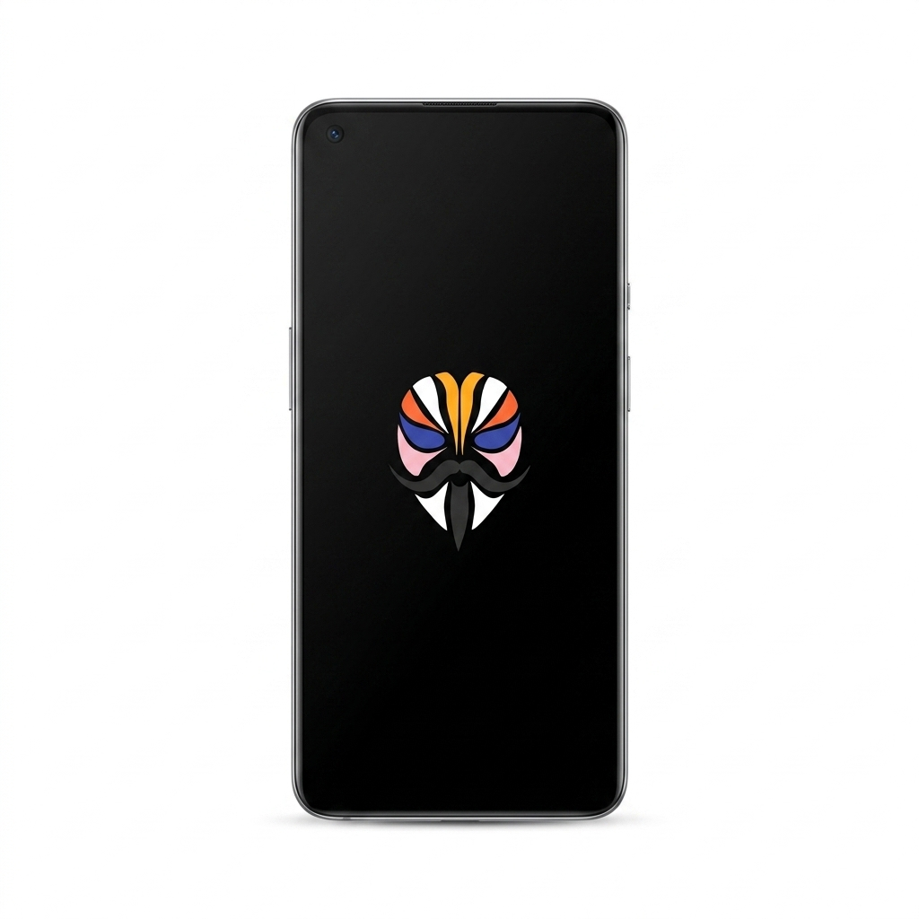 OnePlus 9 with Magisk logo