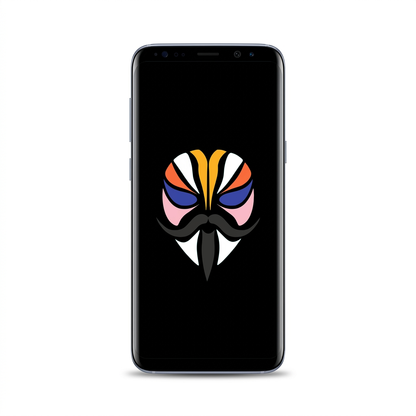 Samsung Galaxy S8 Plus with Magisk logo