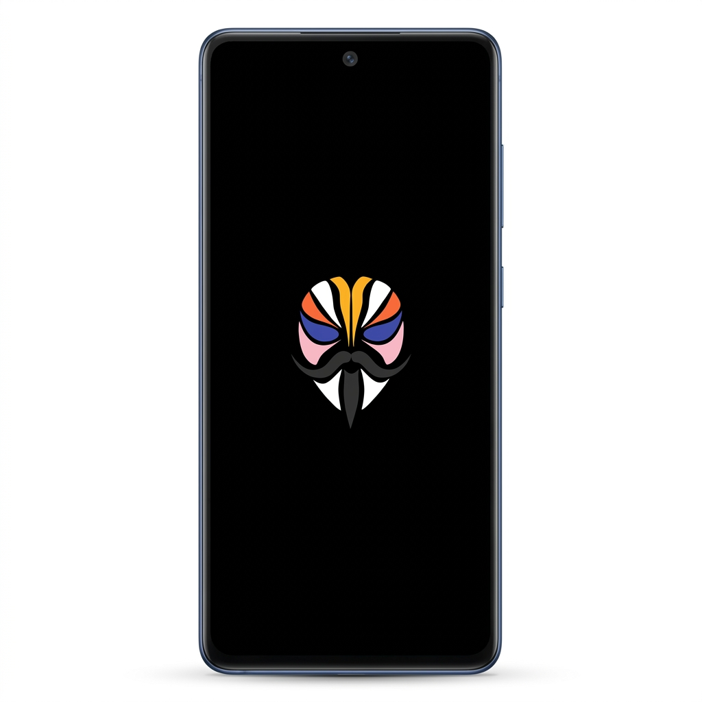 Samsung Galaxy S20 FE with Magisk logo