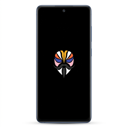 Samsung Galaxy S20 FE with Magisk logo