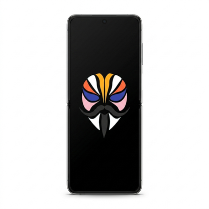 Samsung Galaxy Z Flip5 with Magisk logo
