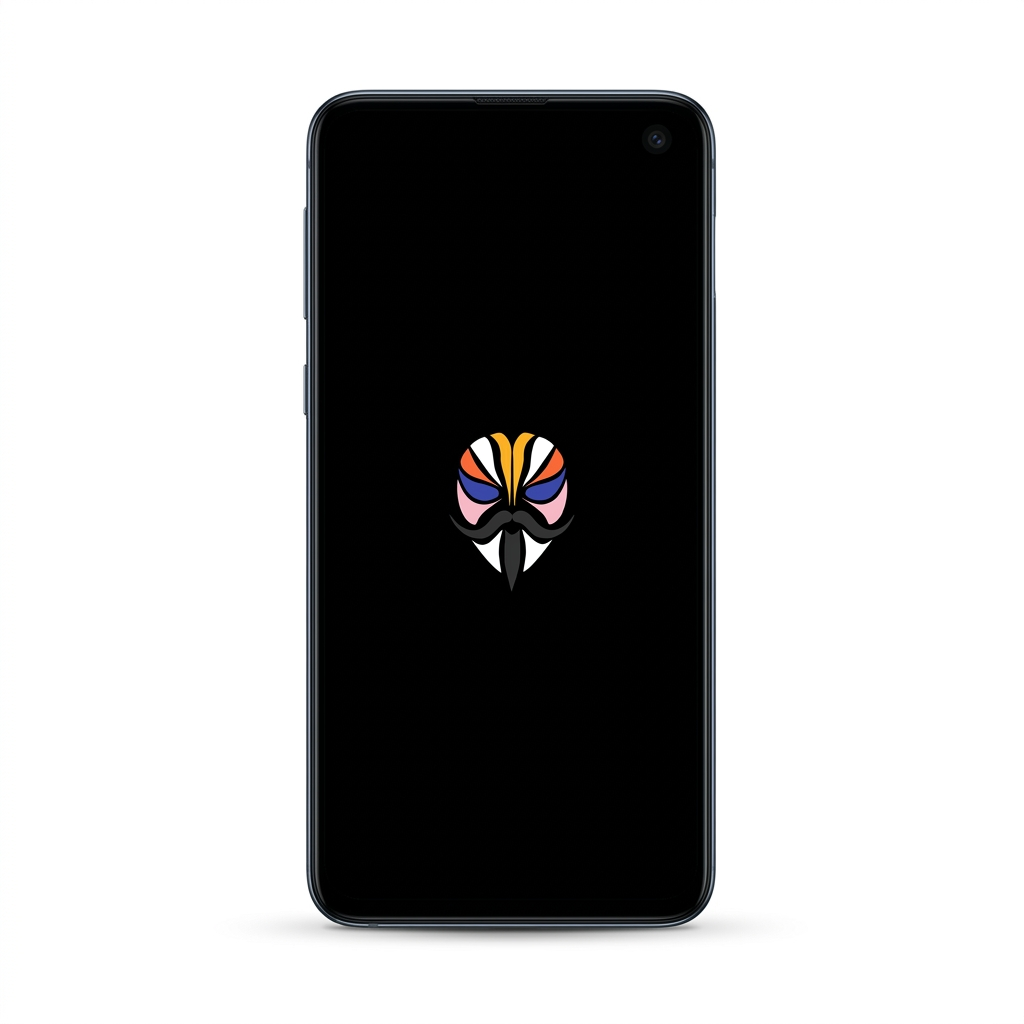 Samsung Galaxy S10e with Magisk logo
