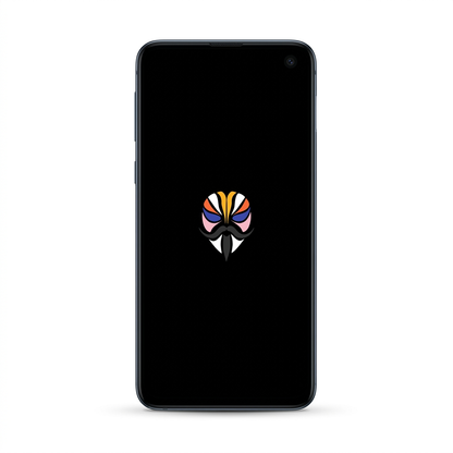 Samsung Galaxy S10e with Magisk logo