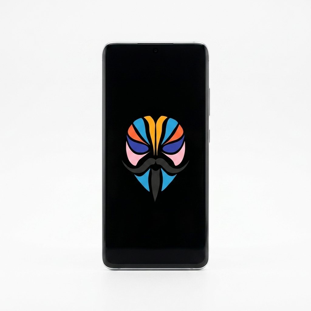 Samsung Galaxy S20 Ultra with Magisk logo