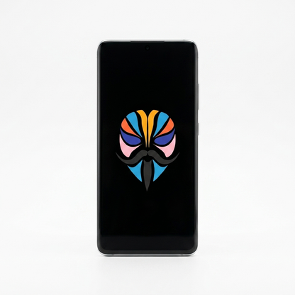 Samsung Galaxy S20 Ultra with Magisk logo