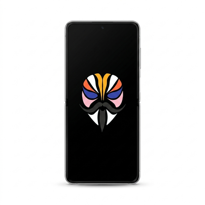 Samsung Galaxy Z Flip3 with Magisk logo