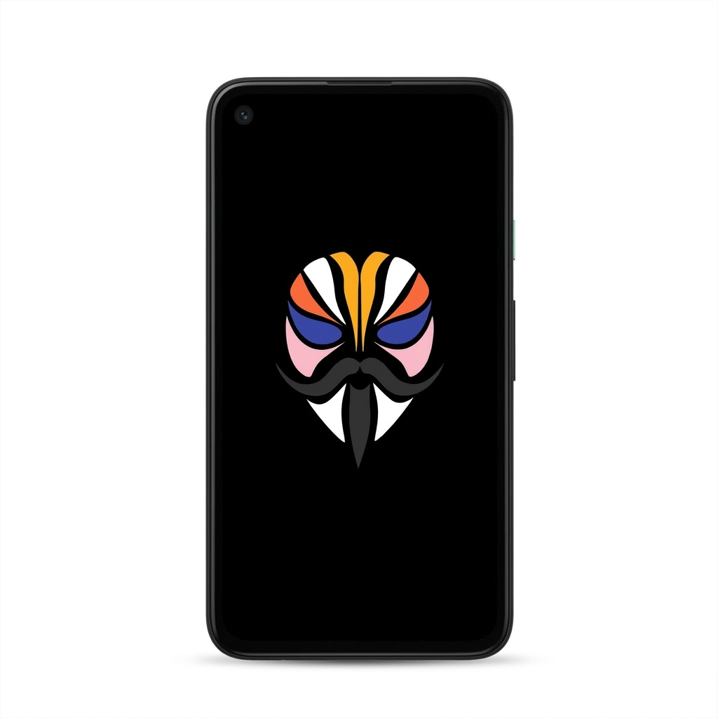 Google Pixel 4a with Magisk logo