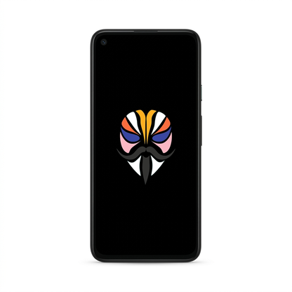 Google Pixel 5a with Magisk logo