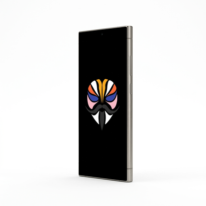 Samsung Galaxy S24 Ultra angled with Magisk