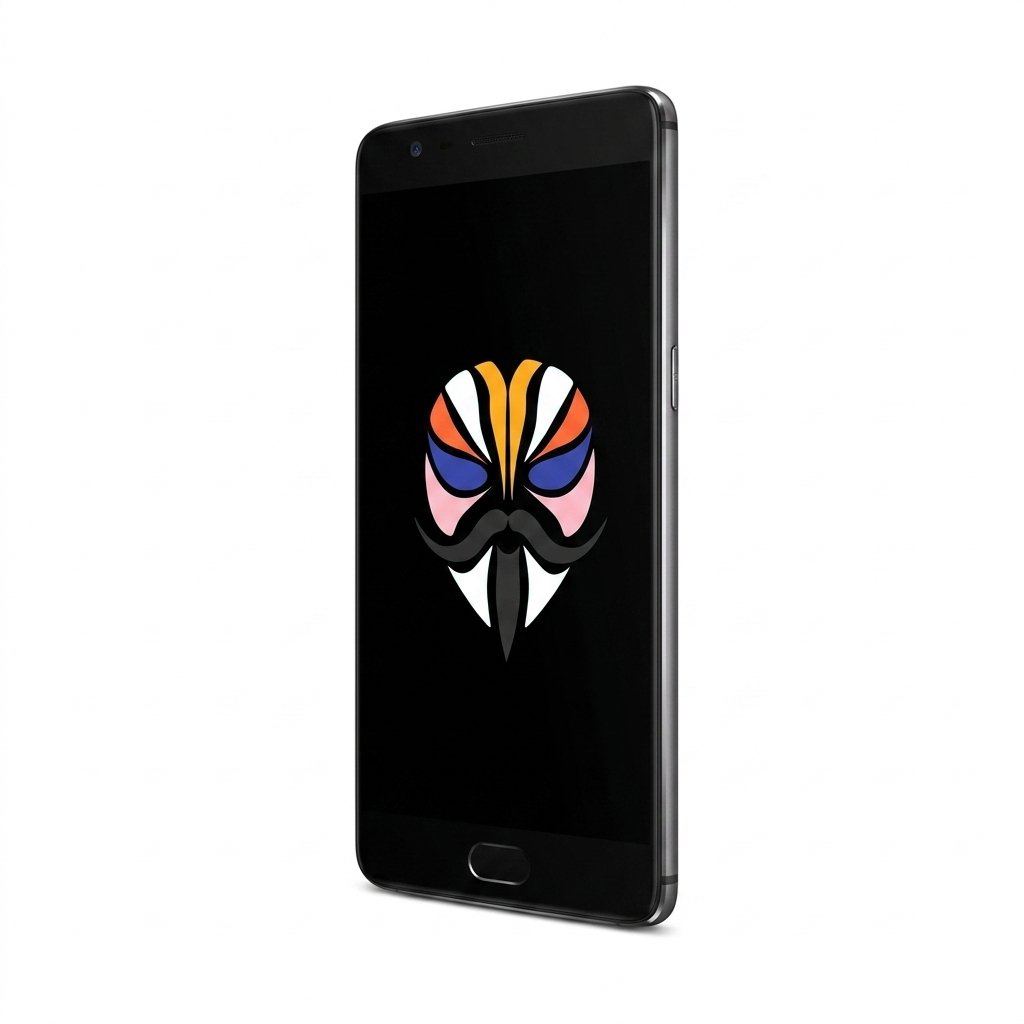 OnePlus 3T angled with Magisk