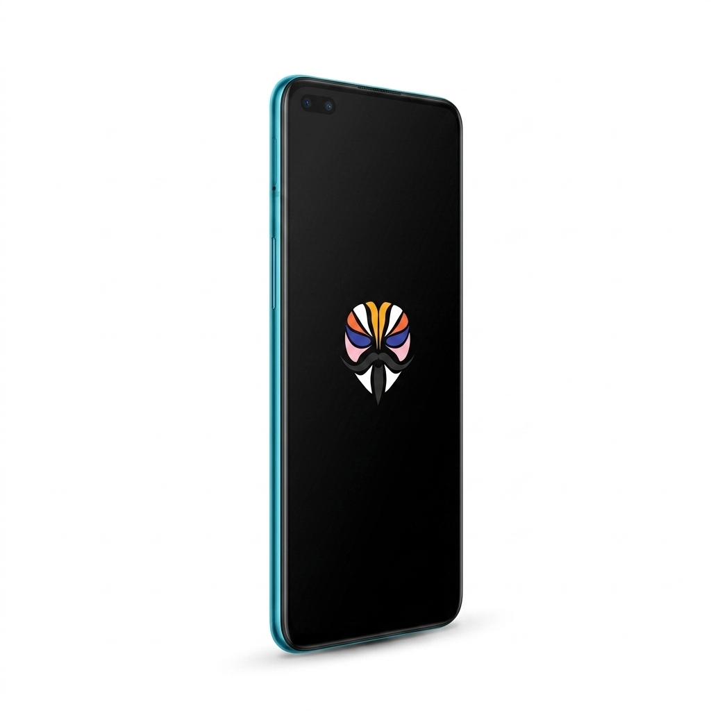 OnePlus Nord angled with Magisk