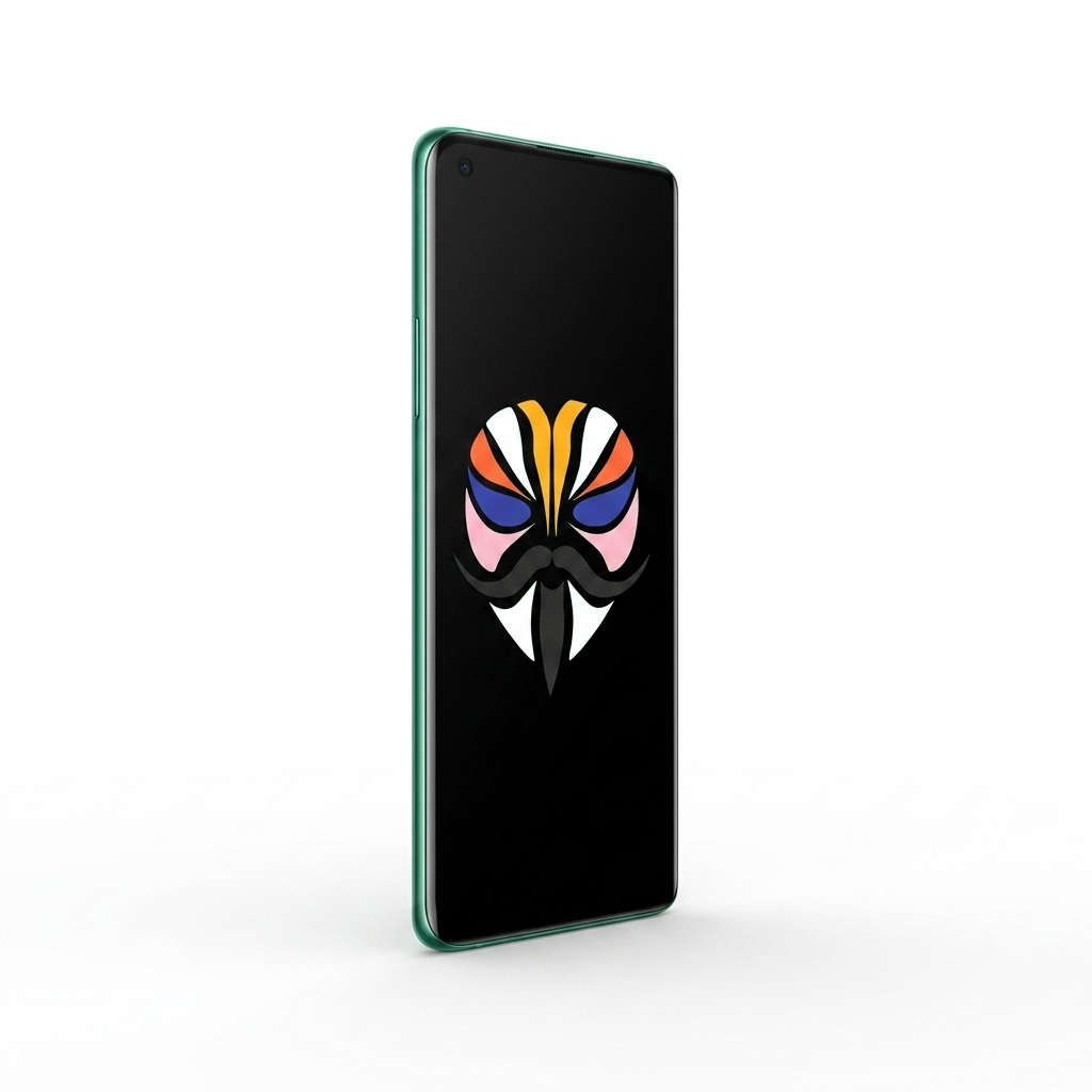 OnePlus 8 Pro angled with Magisk