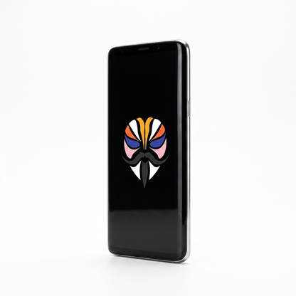 Samsung Galaxy S9 angled with Magisk