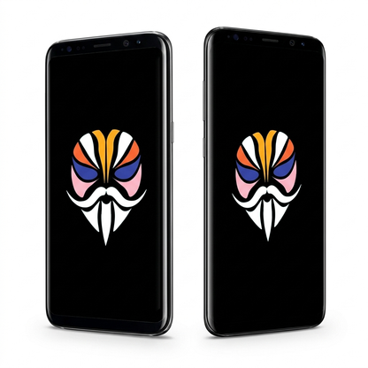 Samsung Galaxy S8 Plus angled with Magisk