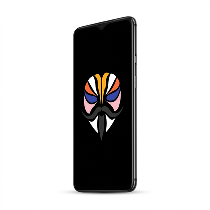 OnePlus 7T angled with Magisk