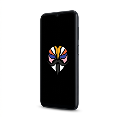 Samsung Galaxy A14 angled with Magisk