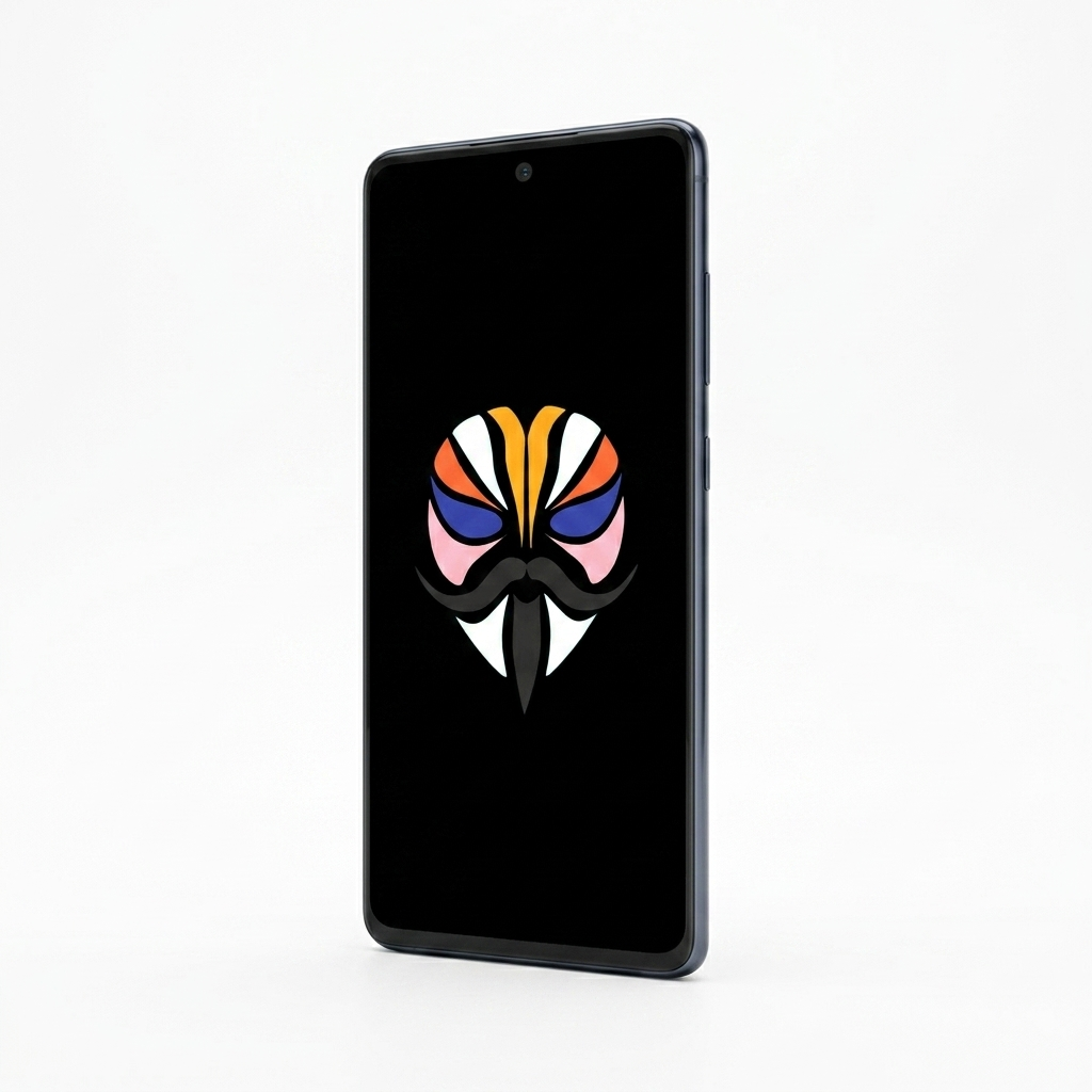 Samsung Galaxy S20 FE angled with Magisk