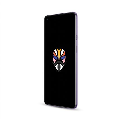 OnePlus 9 angled with Magisk