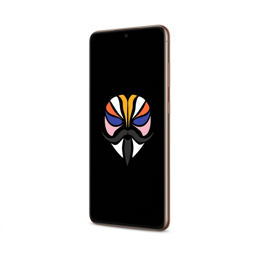 Samsung Galaxy S21 angled with Magisk