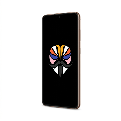 Samsung Galaxy S21 angled with Magisk
