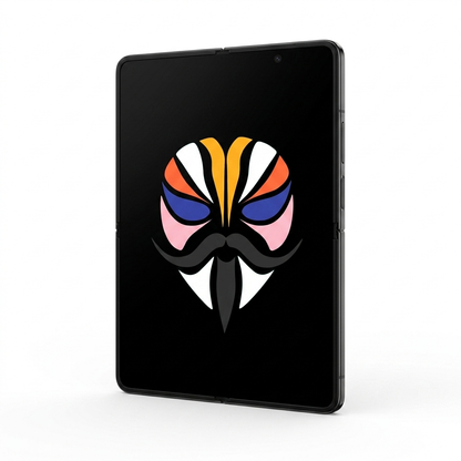 Samsung Galaxy Z Flip5 unfolded with Magisk