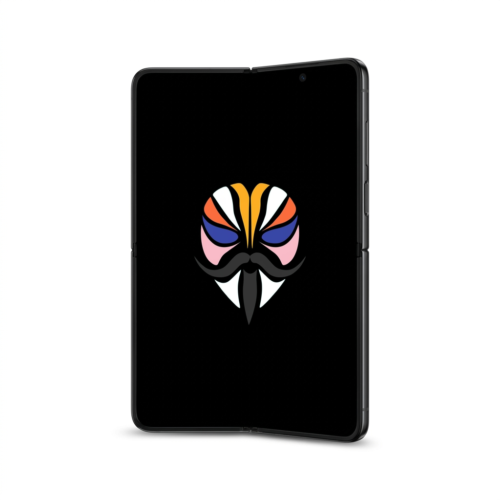 Samsung Galaxy Z Flip4 unfolded with Magisk