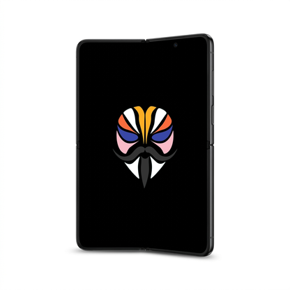 Samsung Galaxy Z Flip4 unfolded with Magisk