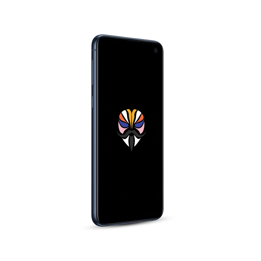Samsung Galaxy S10e angled with Magisk