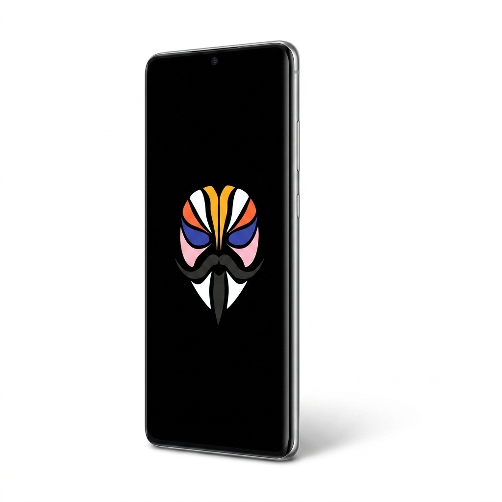 Samsung Galaxy S20 Ultra angled with Magisk