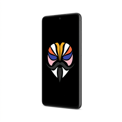 Samsung Galaxy S21 FE angled with Magisk