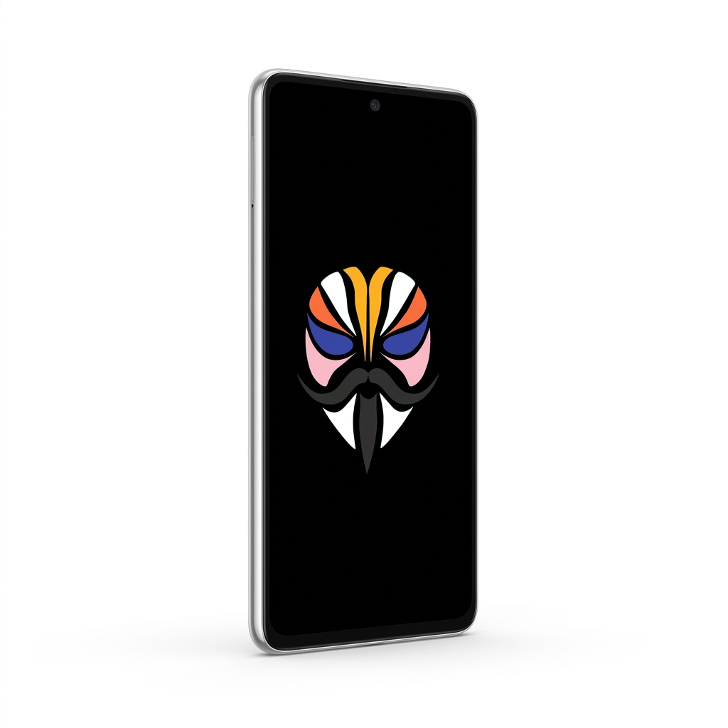 Samsung Galaxy A53 angled with Magisk