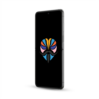 Samsung Galaxy Z Flip3 unfolded with Magisk