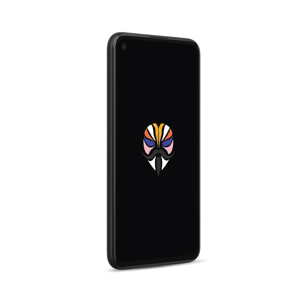 Google Pixel 4a angled with Magisk