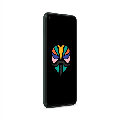 Google Pixel 5a angled with Magisk